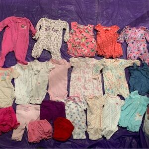 Carter's Kids One Pieces Footies - Pink, Purple, White, Red